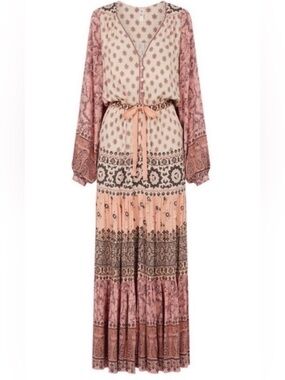 SPELL🌸 Lionheart Gown In Sundown Small Bohemian Maxi Dress